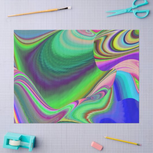 Papier Mousseline Summerfeel, Rainbowart 3D Abstrait (Artisanat)