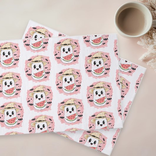 Papier Mousseline Summerween Summer Halloween Cute Ghost