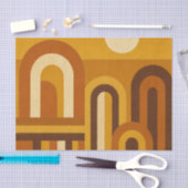 Papier Mousseline Sun & Arches Mid Century Modern Geometric Design (Artisanat)