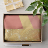 Papier Mousseline Sunburst Floral Orange Rose Soleil Abstrait (Cadeau)