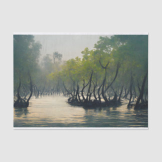 Papier Mousseline Sundarbans Forêt de Mangrove Arbres de la rivière