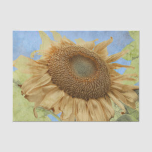 Papier Mousseline Sunflower Blue Boho Russe Country Floral