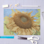 Papier Mousseline Sunflower Blue Boho Russe Country Floral (Artisanat)
