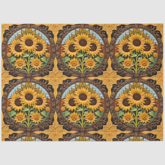 Papier Mousseline Sunflower Collection tendance Belle (Recto)