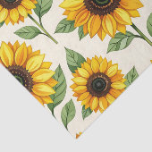 Papier Mousseline Sunflower Floral Seamless Pattern Bright Yellow (Détail)