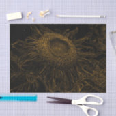 Papier Mousseline Sunflower Gold Black Floral Art Découpage (Artisanat)