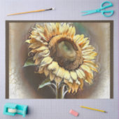 Papier Mousseline Sunflower In Morning Collection D'Art Moderne (Artisanat)