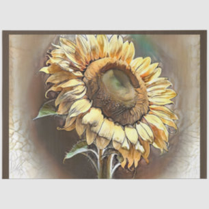 Papier Mousseline Sunflower In Morning Collection D'Art Moderne