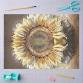 Papier Mousseline Sunflower Mirror Collection d'art moderne (Artisanat)