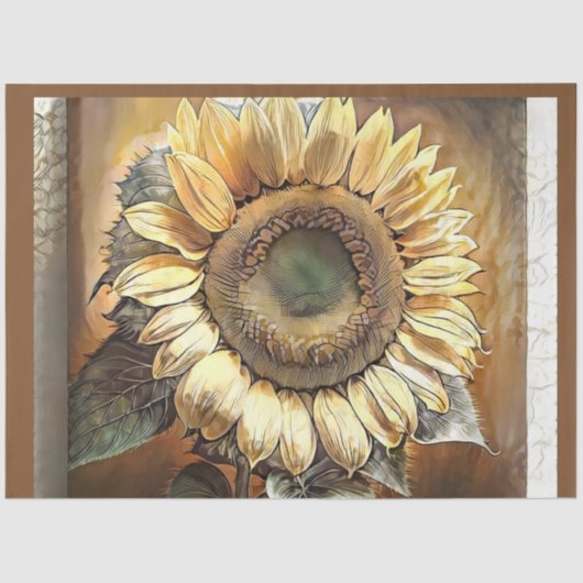 Papier Mousseline Sunflower Picture Art moderne Collection (Recto)