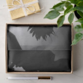 Papier Mousseline Sunflower Sunset Silhouette Noir Blanc Vintage (Cadeau)