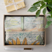 Papier Mousseline Sunflower Vintage Golden Summer Ephemera Découpage (Cadeau)