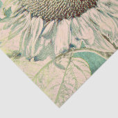 Papier Mousseline Sunflower Vintage Pastel Decoupage (Détail)
