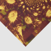Papier Mousseline Sunflower Yellow Brown Country Decoupage (Détail)