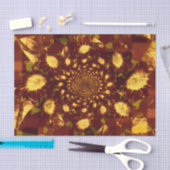 Papier Mousseline Sunflower Yellow Brown Country Decoupage (Artisanat)