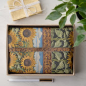 Papier Mousseline Sunflowers Beautiful Trendy Collection (Cadeau)