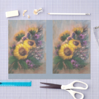 Papier Mousseline Sunflowers DBL