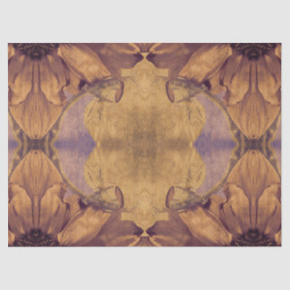 Papier Mousseline Sunflowers Gold Purple Vintage Motif d'antiquité