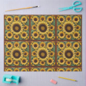 Papier Mousseline Sunflowers Populaire belle collection (Artisanat)