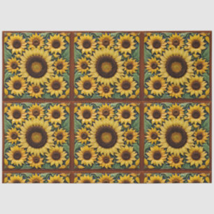 Papier Mousseline Sunflowers Populaire belle collection
