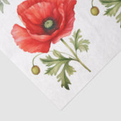 Papier Mousseline Sunflowers, Red Poppies & Eucalyptus Decoupage (Détail)