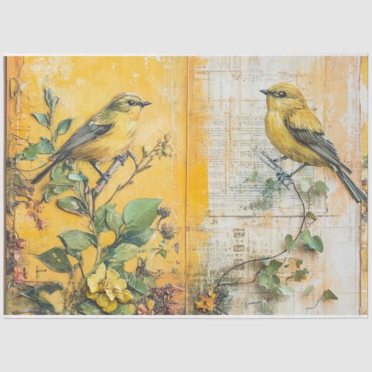 Papier Mousseline Sunny Yellow Bird Journal (Recto)