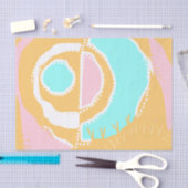 Papier Mousseline Sunrise Ethnic Circle - Pink Orange Spearmint (Artisanat)