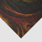 Papier Mousseline Sunrise Floral Red Abstrait Art (Détail)