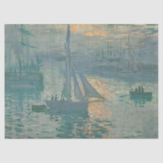 Papier Mousseline Sunrise (Marine) par Claude Monet (Recto)