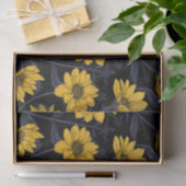 Papier Mousseline Sunroot, tournesol sauvage en jaune et bleu (Cadeau)