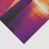 Papier Mousseline Sunset Coastal Beach Orange Purple Art Decoupage (Détail)