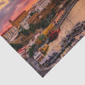 Papier Mousseline Sunset over Mahon harbor - Menorca, Spain (Détail)