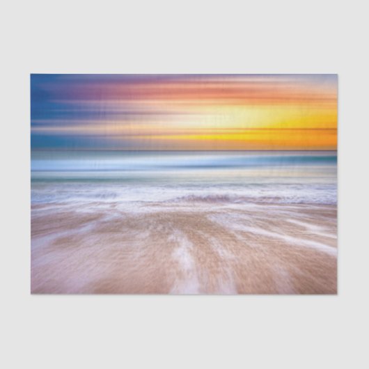 Papier Mousseline Sunset plage (Recto)