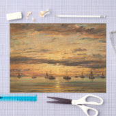 Papier Mousseline Sunset Scheveningen par Hendrik Willem Mesdag (Artisanat)