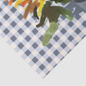 Papier Mousseline Sunshine Tournesol En vichy gris bleu (Détail)