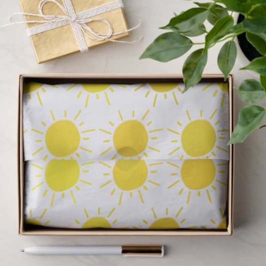 Papier Mousseline Sunshine Whimsical Jaune fête d'anniversaire (Cadeau)