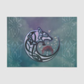 Papier Mousseline Super loup celtique avec arbre (Recto)