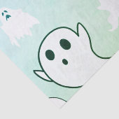Papier Mousseline Super mignon blanc Fantômes vert clair Halloween (Détail)