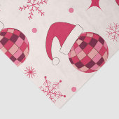 Papier Mousseline Super Noël Père Noël Disco Balls Motif (Détail)