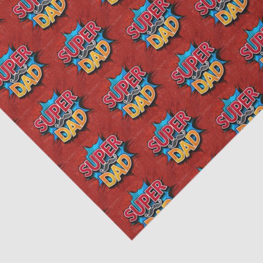 Papier Mousseline Super Papa Mustache Grunge moderne (Détail)