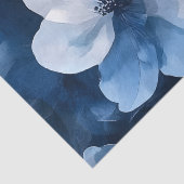 Papier Mousseline Superbe Flore Bleue (Détail)