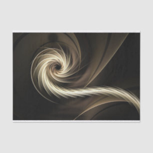 Papier Mousseline Superbe fractal Swirl Design Browns & Cream Color
