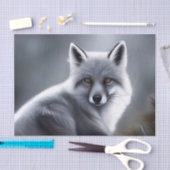 Papier Mousseline Superbe Renard Artique (Artisanat)