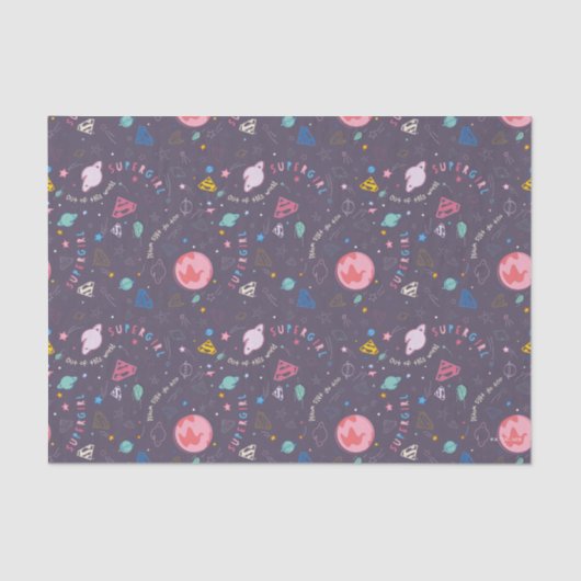 Papier Mousseline Supergirl hors de ce monde Retro Graphisme (Recto)