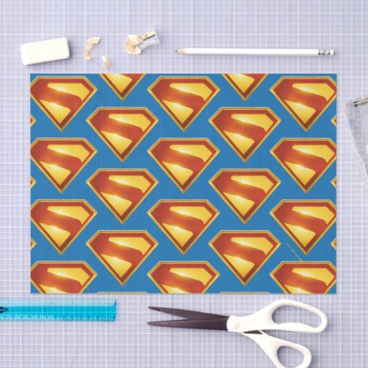 Papier Mousseline Superman Golden S Shield brillance (Artisanat)