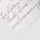 Papier Mousseline Superposition d'écriture manuscrite (Détail)