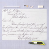 Papier Mousseline Superposition d'écriture manuscrite (Artisanat)