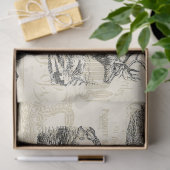 Papier Mousseline Sur La Ferme Ferme Française Mono Découpage (Cadeau)