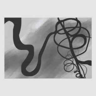 Papier Mousseline Sur la grille : gris Abstrait, noir et blanc