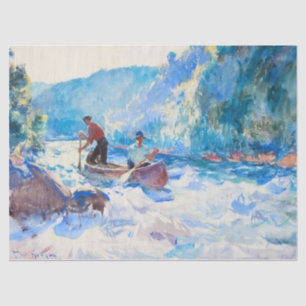 Papier Mousseline Sur les rapides par Frank Weston Benson